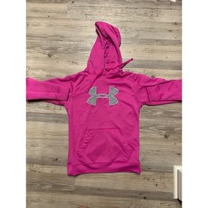 Under armour pink hoodie size small